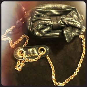 Juicy Couture black purse with long chain strap